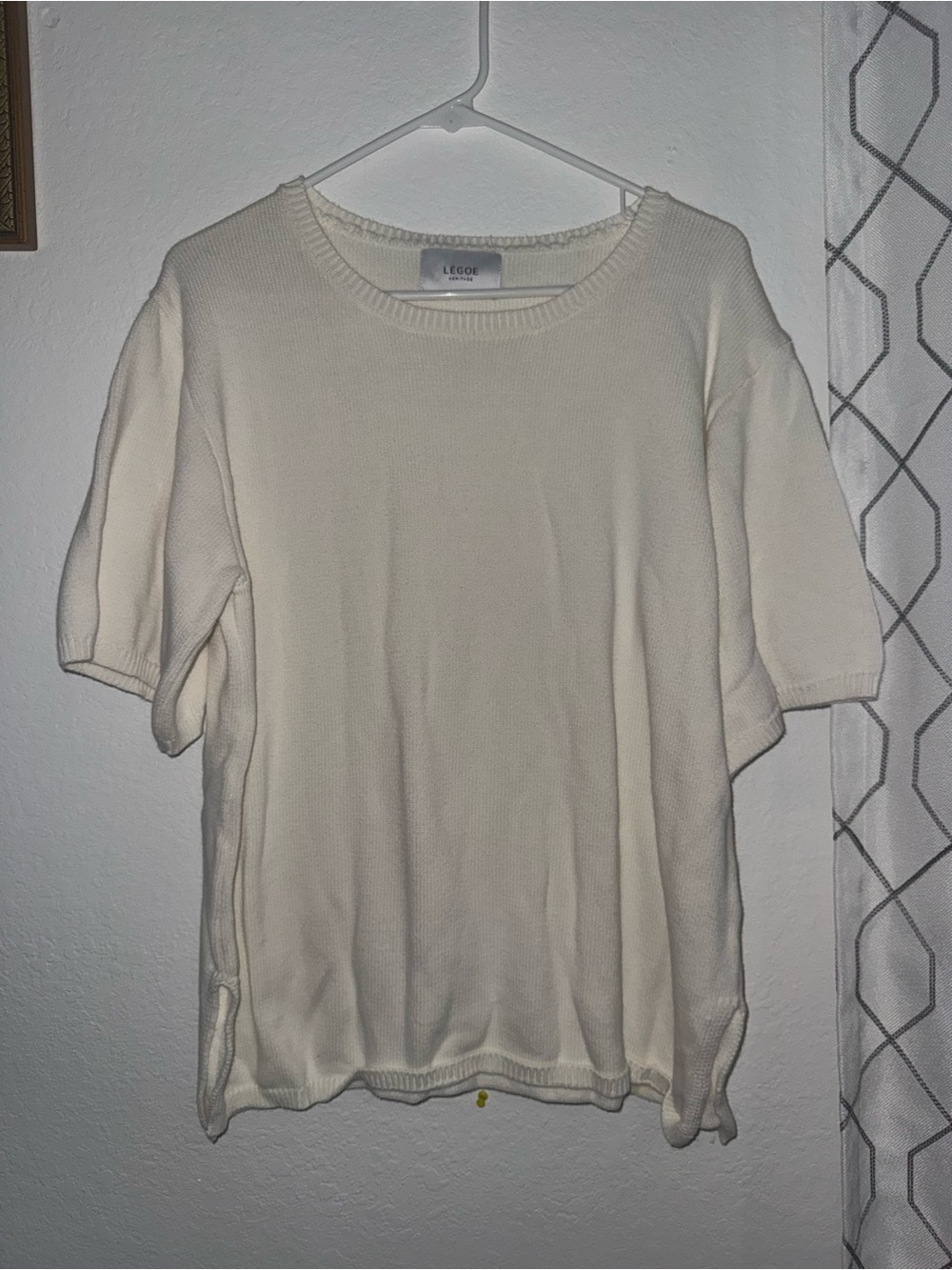 Lego Cream Short Sleeve Knit Top